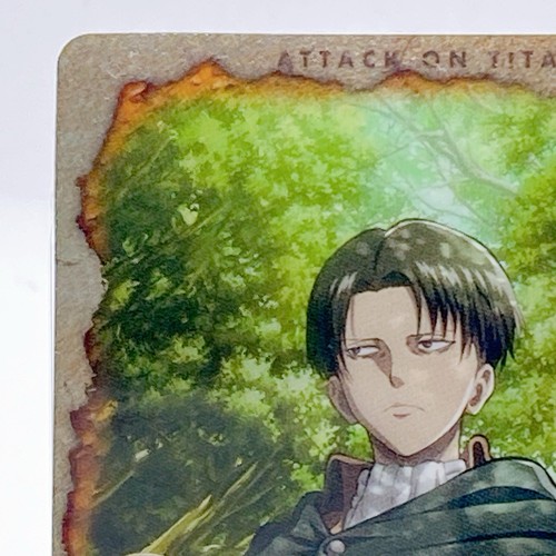 Tarjeta holográfica metálica Levi Erwin No.13 Attack on Titan hecha en Japón anime envío gratuito - Imagen 2 de 10