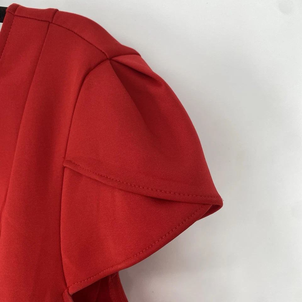 Donna Ricco New York Womens Dress Size 10 Red Fit & Flare Holiday Party - Image 4 of 4