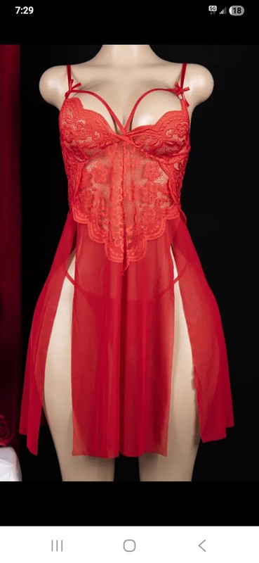Ladies Sexy Red 2 Pc Lingerie Outfit Size 2xl