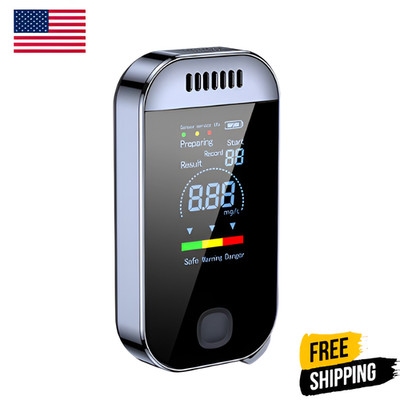 NEW Digital Breath Alcohol Tester Professional Breathalyzer With LCD Display USB