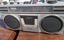 Vintage SANYO Boombox M9706 Stereo Radio Cassette Rec 1980 s Tested Working