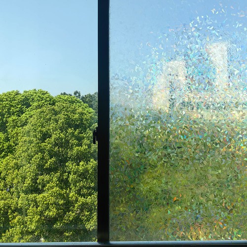1/2M Rainbow Frosted Window Film Privacy Stained Cling·Static Glass Sticker - Picture 7 of 12