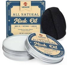 MEKER Mink Oil, Oil for Leather Boots, All-Natural Conditioner... 