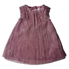 Cat  Jack Infant Baby Girls 12 Months Tulle Dress Mauve Pink Silver Sleeveless