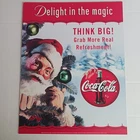 Vintage 2000 Coca-Cola Santa Claus Christmas Store Display Double Sided Sign
