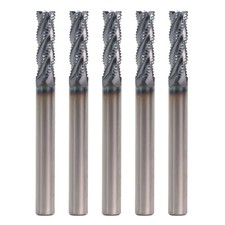 5Pcs 4 Flute Solid Carbide 3/16" x 5/8" x 2" Roughing End Mills - ALCrSiN Coated