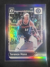 2024-25 Panini Donruss Optic Terance Mann Purple Holo Prizm No. 156 Clippers