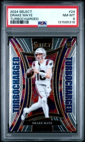 2024 PANINI SELECT TURBOCHARGED #24 DRAKE MAYE PSA 8
