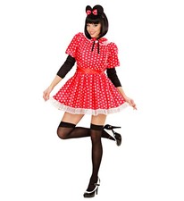 Widmann Mouse Dress, Cuffs, Ears L Red