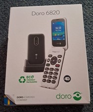 SIM Free Doro 6820 Mobile Phone - Black & White / 4G Mobile For Seniors ✔️