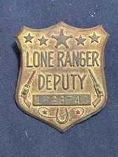 Lone Ranger Deputy Badge w/ Secret Compartment Certificate Radio Show Premium