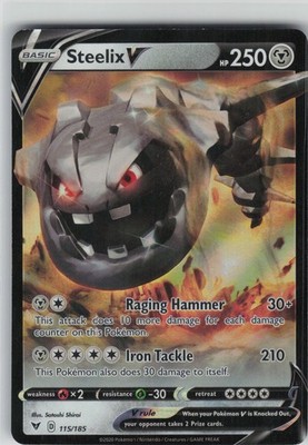 Steelix V 115/185 Holo V Rare Vivid Voltage Pokemon Near Mint