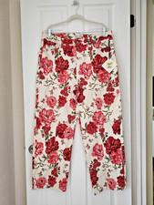 NWT Women's High-Rise Straight Leg Jeans - Ava  Viv  Rose Print Size 17