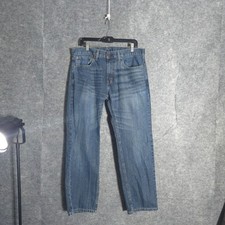 Levis 559 Jeans Mens 34x30 Blue Relaxed Straight Leg Denim Medium Wash Cotton