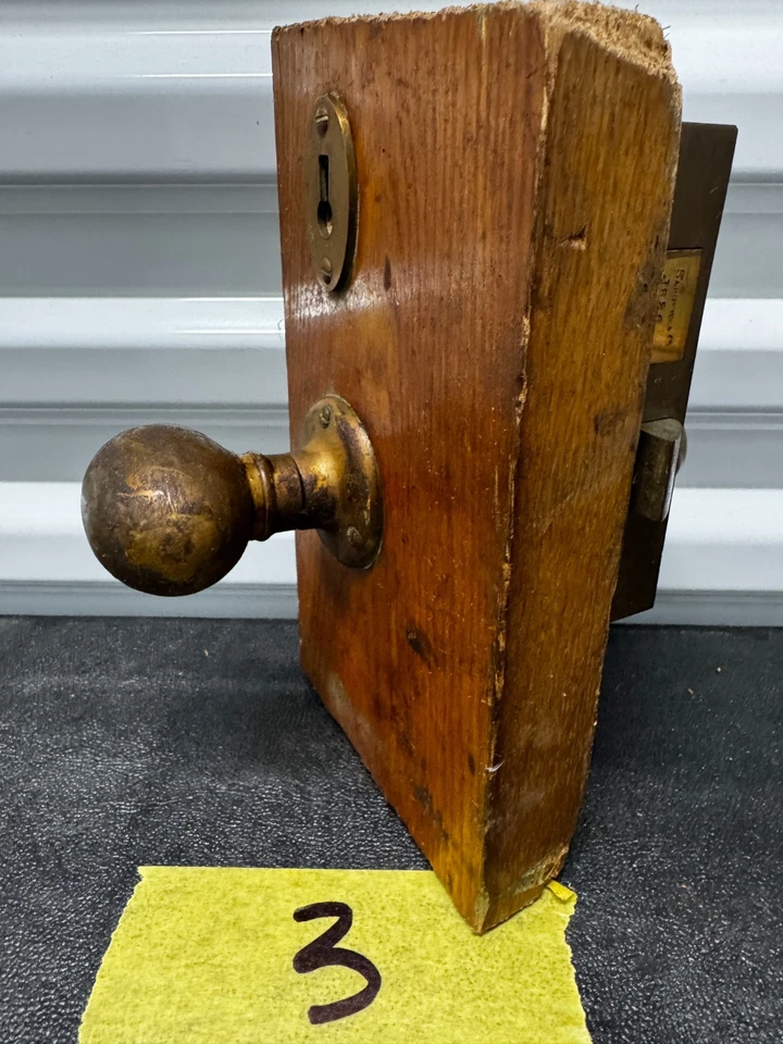 Vintage Sargent & Co Brass Door Knob Set - No Key - Image 3 of 4