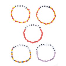 Wonder Nation Girls 5pc Beaded Stretch Bracelet Set   Positive Affirmations