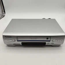 Panasonic Blue Line PV-V4524S VCR VHS Player Tested 4 Head No Remote Tested Work