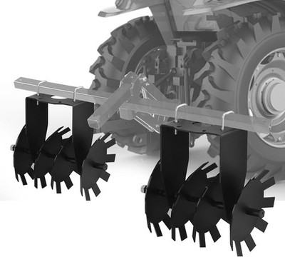 Disc Harrow 2 Pack, Heavy Duty Cut Disc Plow, ATV/UTV Disc Harrow Plow Scraper