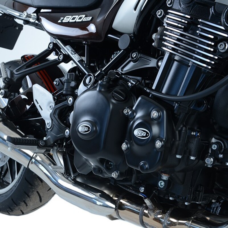 Couvre-carter d'embrayage R&G RACING noir pour sécuriser vos road-trips en Kawasaki Z900RS