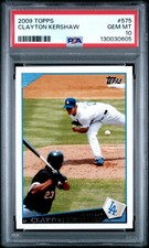 2009 TOPPS #575 CLAYTON KERSHAW PSA 10