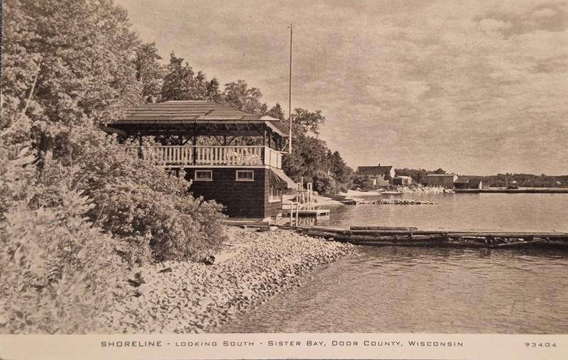 C.R. Childs Lithograph Shoreline Looking South Sister Bay Door County Wisconsin 