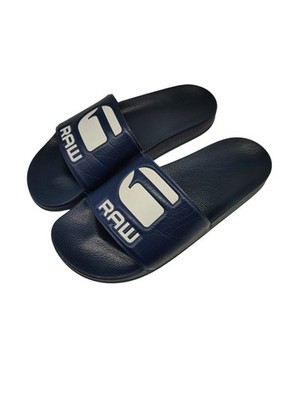 G-Star Cart Slide Artwork Herren Sandale milk/dk saru blau AO 41 EU