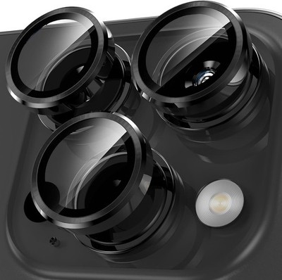 YWXTW Camera Lens Protector for iPhone 15 15 Pro Max/ 15 Pro, Black Titanium