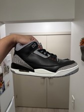 Size 8 - Air Jordan 3 Retro OG 2024 Black Cement Clean DN3707-010 Ships