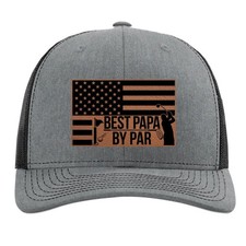 Best Papa by Par Hat - Golf Gifts - Fathers Day Christmas One Size,