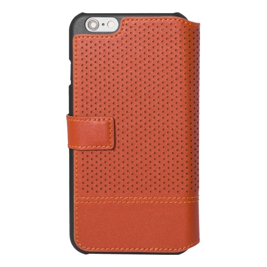 Étui Façonnable iPhone 6 idéal pour voyager léger avec rabat micro-perforé bleu marine
