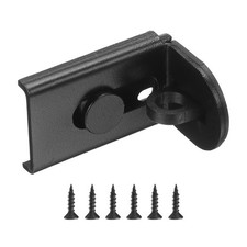 Sliding Door Lock 2.09" Stainless Steel 90 Degree Door Hasp Latch Black