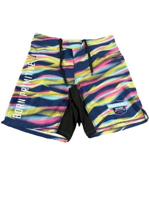 Born Primitive CrossFit Hybrid Shorts Mens 34 Multi Colored Miami Festival