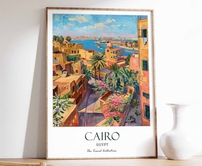 10_Kairo Druck, Kairo Reiseposter, Nahost Reisedruck, islamisches Dekor, Gi
