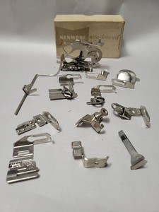 Vintage Kenmore Sewing Machine 12 Piece Attachment Kit No. 607.98