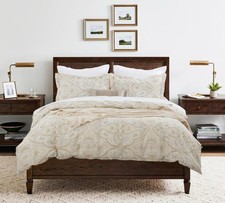 DAUAOTO Twin XL 68"X92" Duvet Cover Set, 100 Cotton Gold Gray Pattern Beddin...