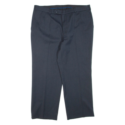 Herren Hosen Blau Regular Tapered W38 L27 Baumwollmischung