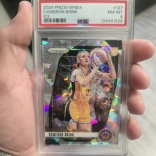 2024 Panini Prizm WNBA Cameron Brink (RC) Ice PSA 8 Los Angeles Sparks