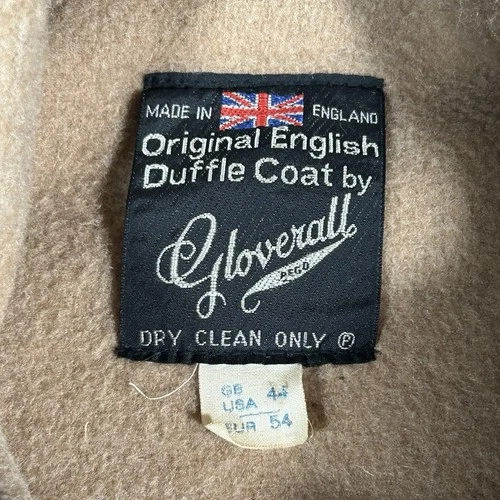 Vintage Gloverall Duffle Coat Mens 44 Green Wool Toggle Hooded British England image 3