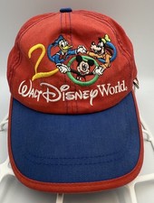 Youth Vintage Unisex 2000 Walt Disney World Embroidered Red Strapback Hat