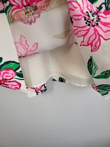 Lilly Pulitzer Nickola Mini Dress Size 12 White Pink Coconut Safari Floral Party - Picture 8 of 15