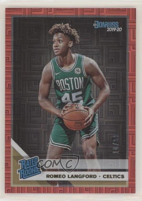 2019-20 Panini Donruss Rated Rookie Red Infinite 10/99 Romeo Langford #213 5h0
