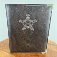 United States Secret Service Padfolio Brown Embossed Logo 7.5x9.5 Notebook Cover