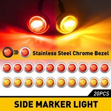 20X Amber/Red Marker Side Clearance Trailer Truck RV LED Light Waterproof 12V