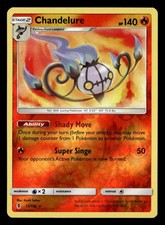 Chandelure Holo Rare Reverse Holo SM - Guardians Rising 13/145 NM Pokémon TCG
