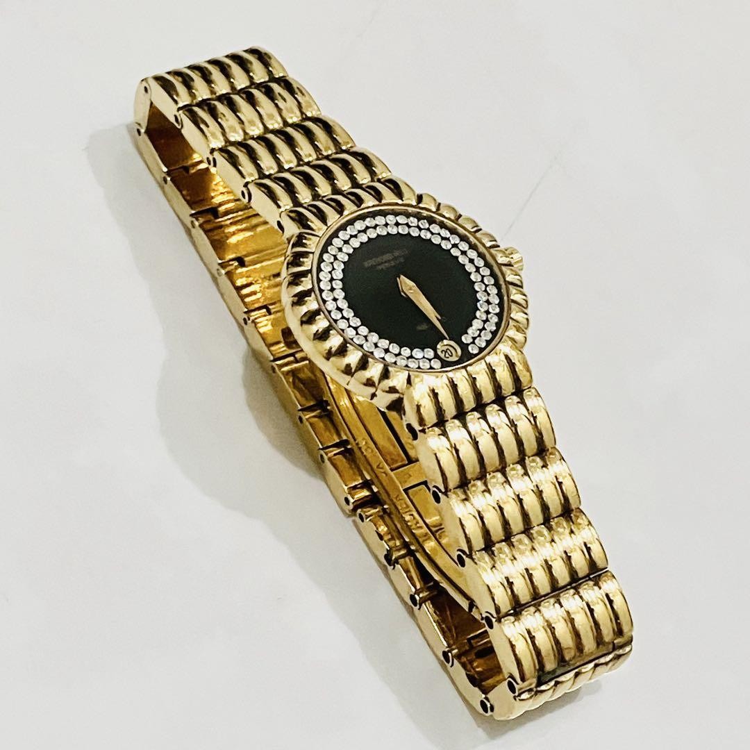 RAYMOND WEIL Nabucco ゴールド 時計 Raymond Weil Nabucco 18K Gold Rhinestone Ladies Watch Used