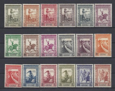 PORTUGUESE GUINEA (1938 Af#223-240 IMPERIO Vasco da Gama) MNH SuperB C.V.   225