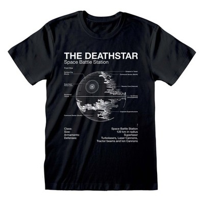 Star Wars T-Shirt Death Star Sketch Todesstern Darth Vader Offiziell Lizenziert
