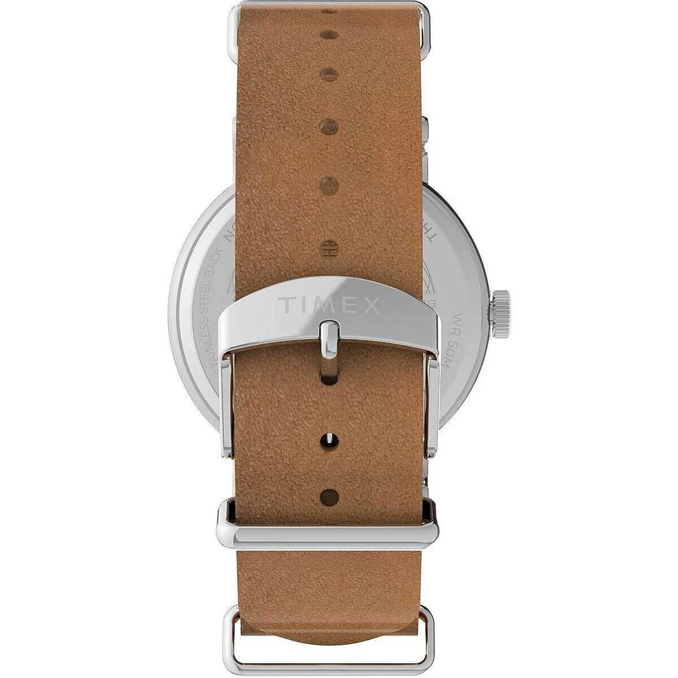 Uhr TIMEX WEEKENDER TW2W86800 Leder Braun Blau INDIGLO Vintage - Bild 4 von 4