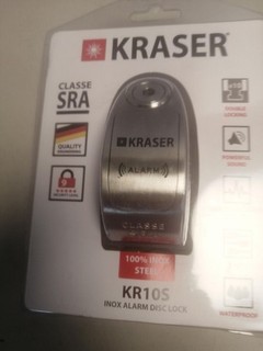 KRASER KR10S Motorradschloss Bremsscheibenschloss mit optionalem 120 dB Alarm