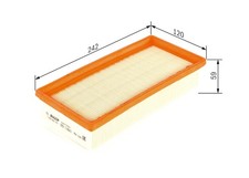 Luftfilter BOSCH F 026 400 510 Filtereinsatz für PEUGEOT TOYOTA CITROËN AYGO 108